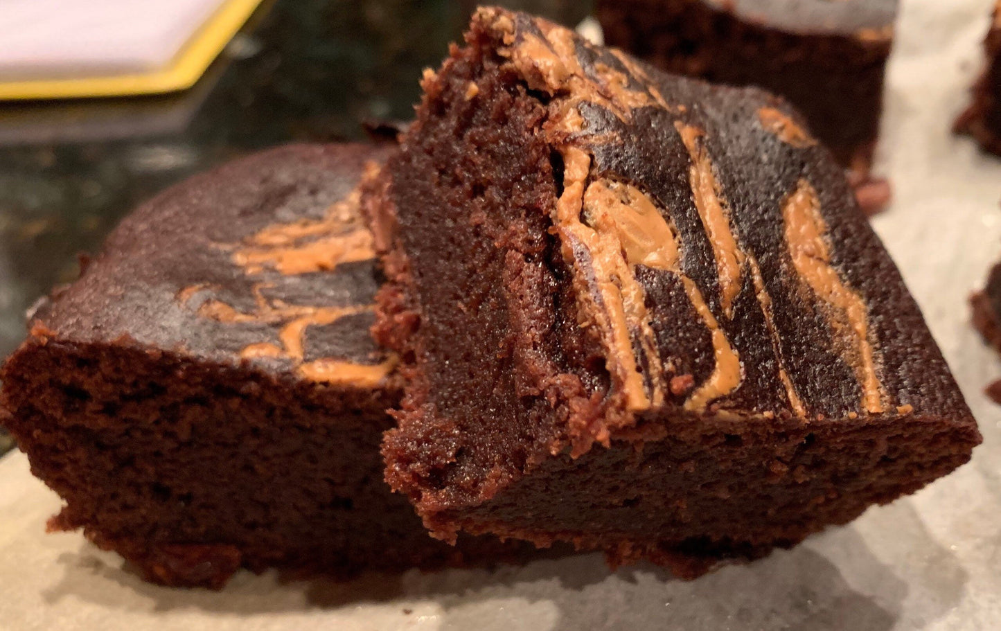 3g Net Carb Keto/GF fudge brownies with PB swirl