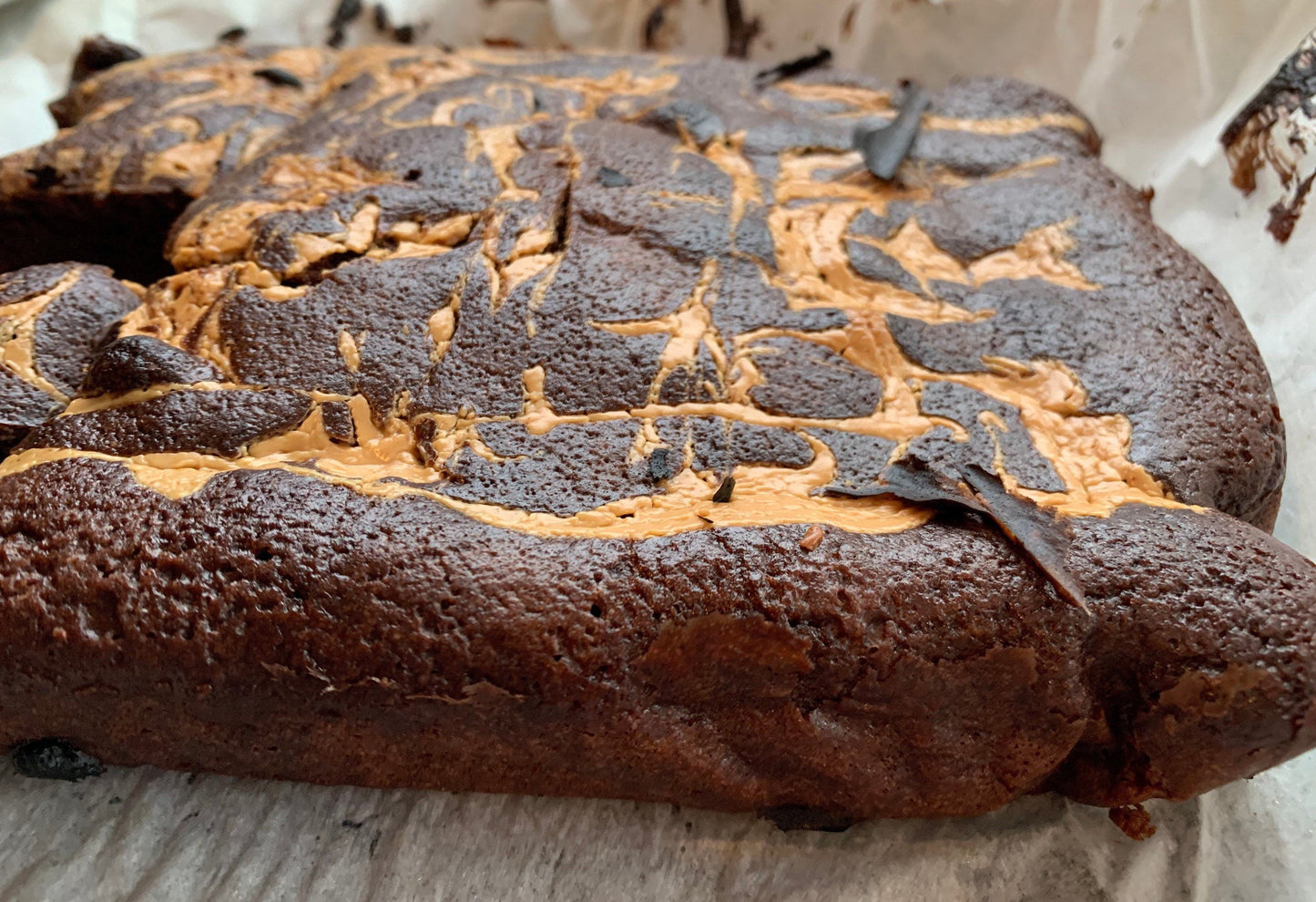 3g Net Carb Keto/GF fudge brownies with PB swirl