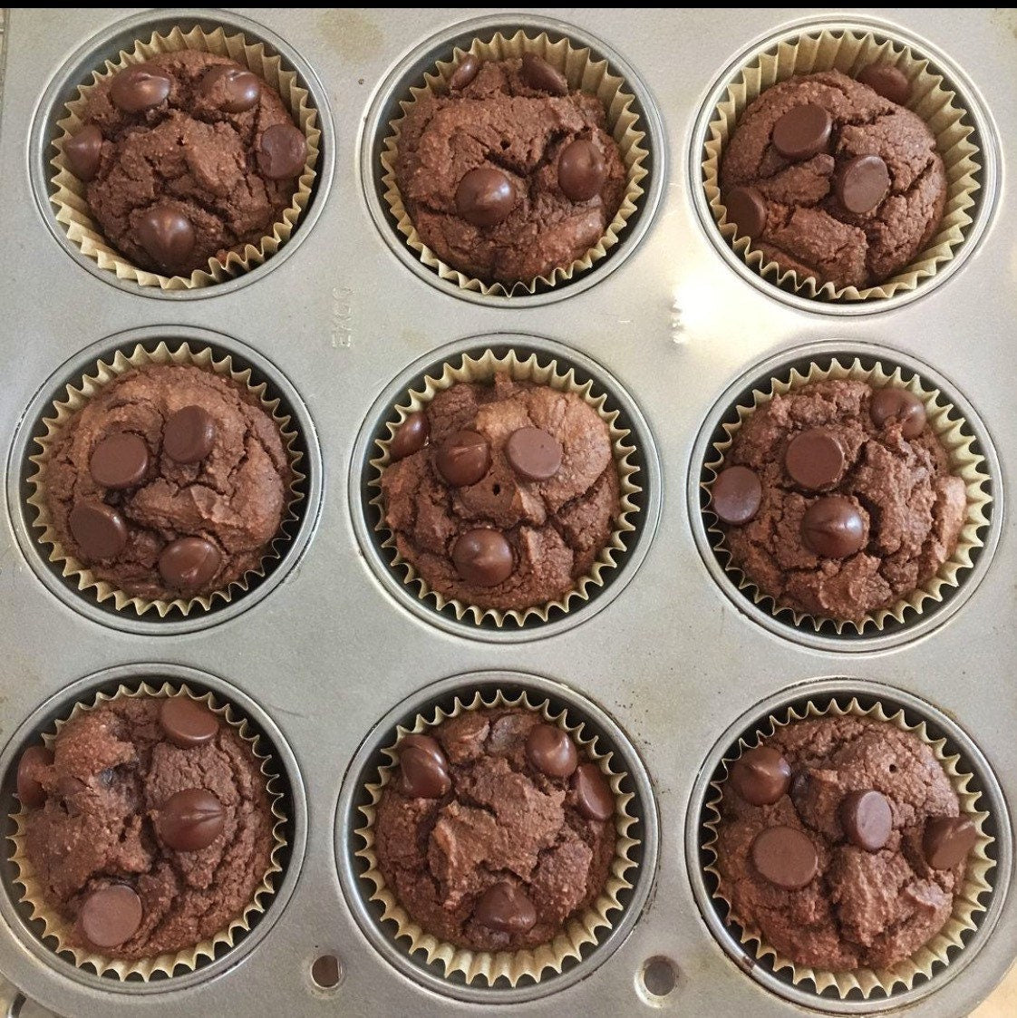2.2g net carb Double Chocolate Chip muffins