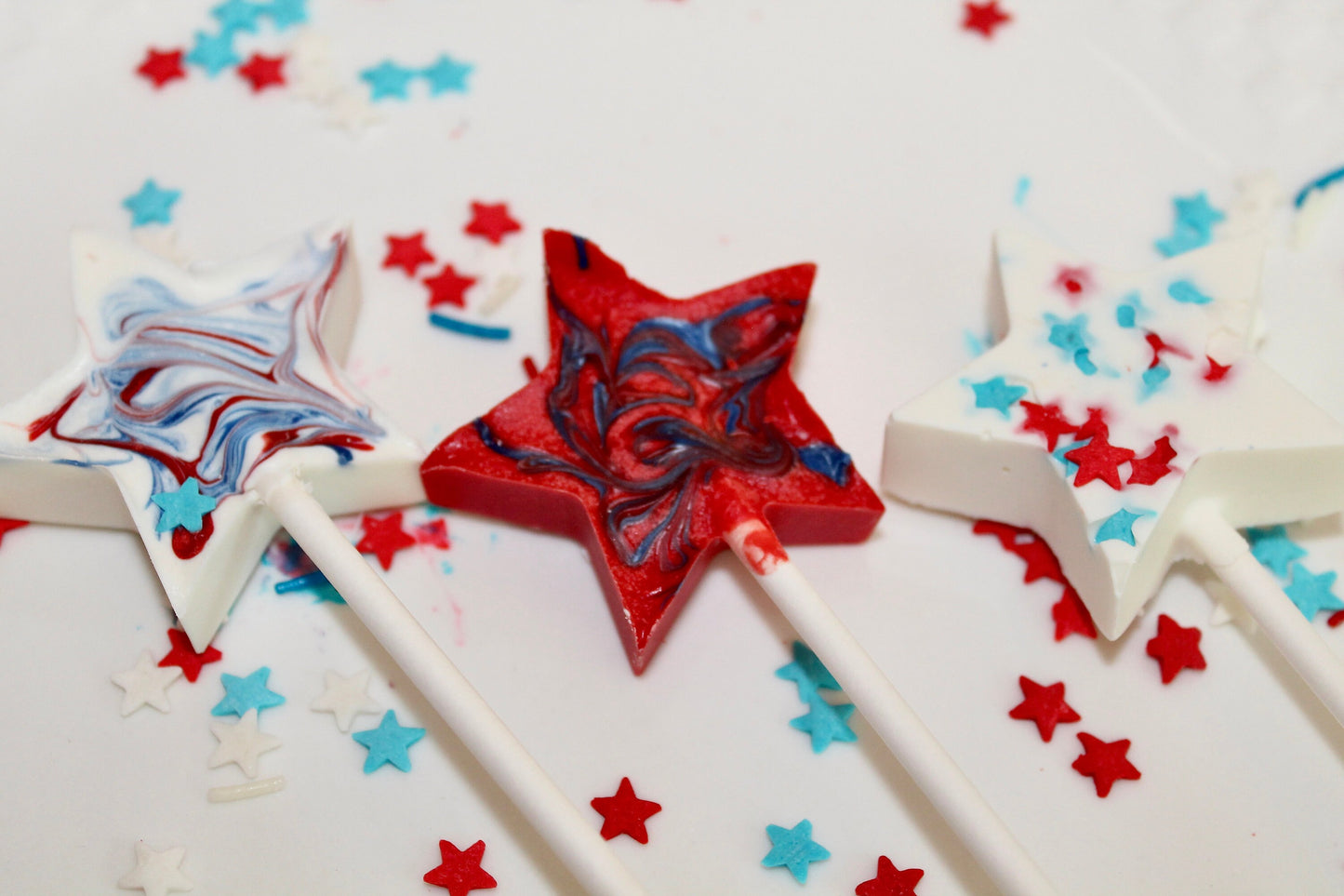 Low Fat/Low Carb Star Chocolate Pops