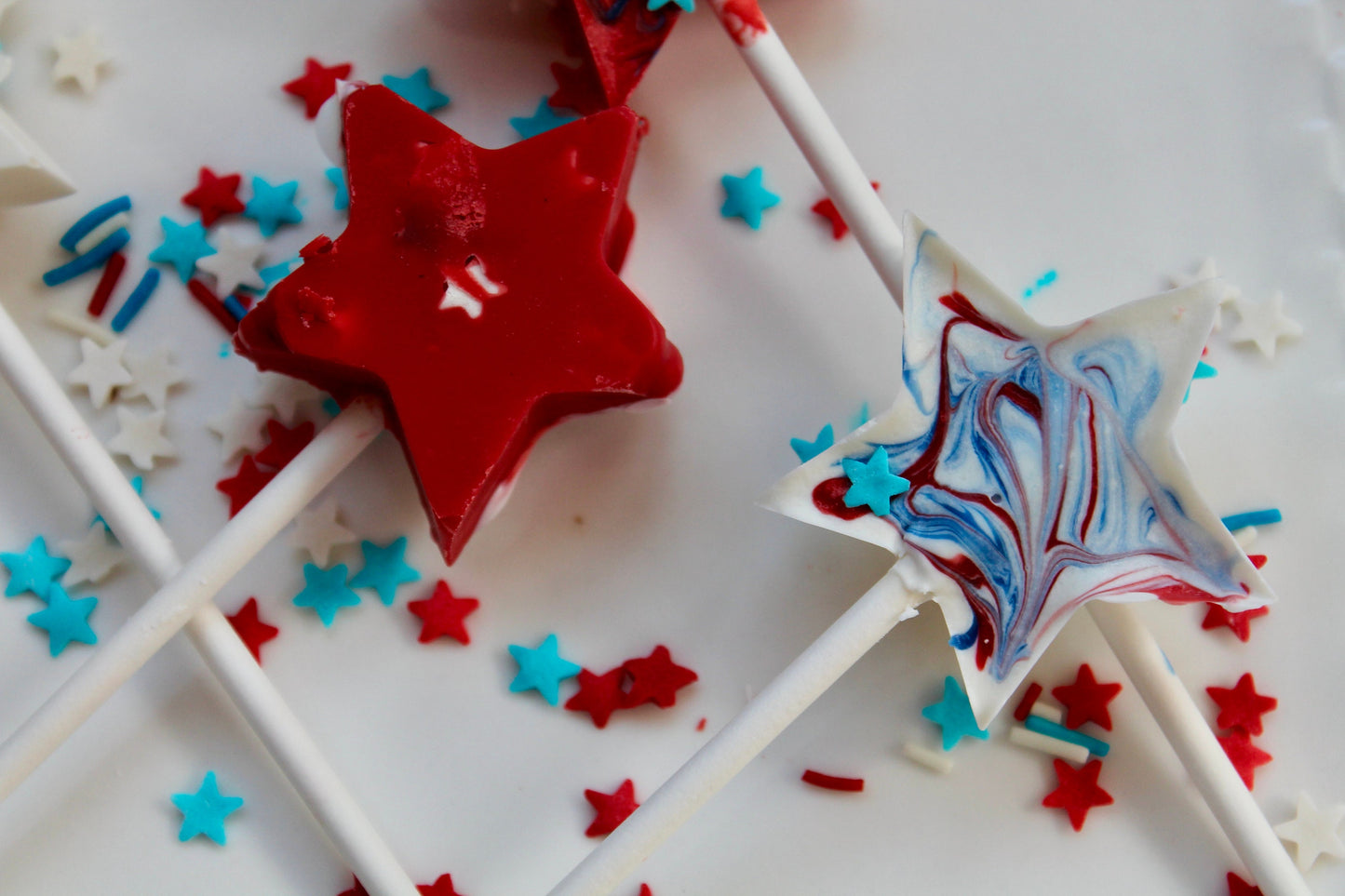 Low Fat/Low Carb Star Chocolate Pops