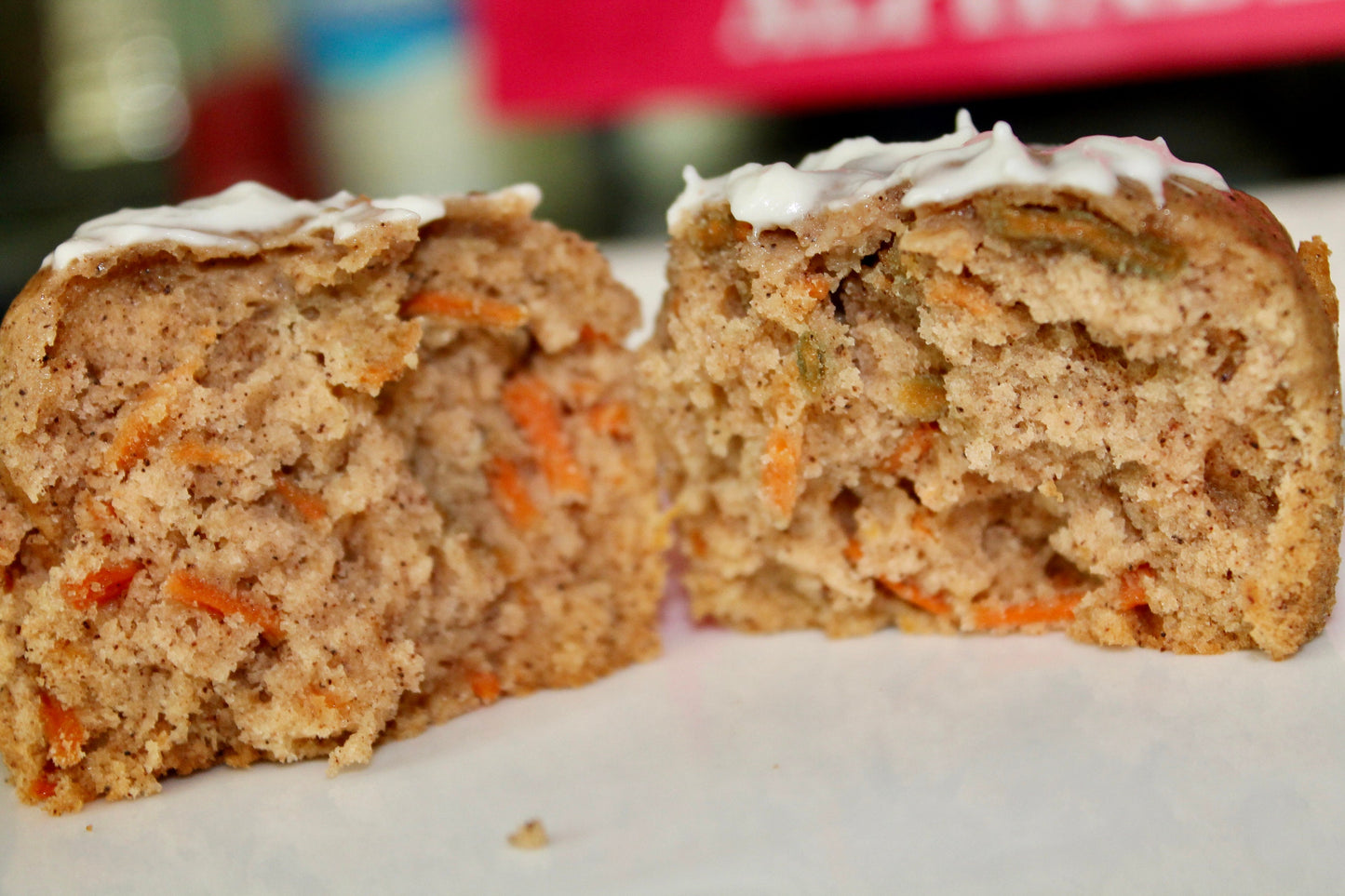 LOW FAT Carrot Cake Muffins
