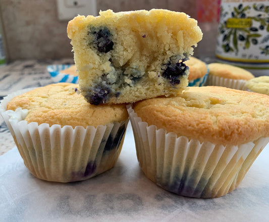 3g net carb Keto/GF blueberry muffins