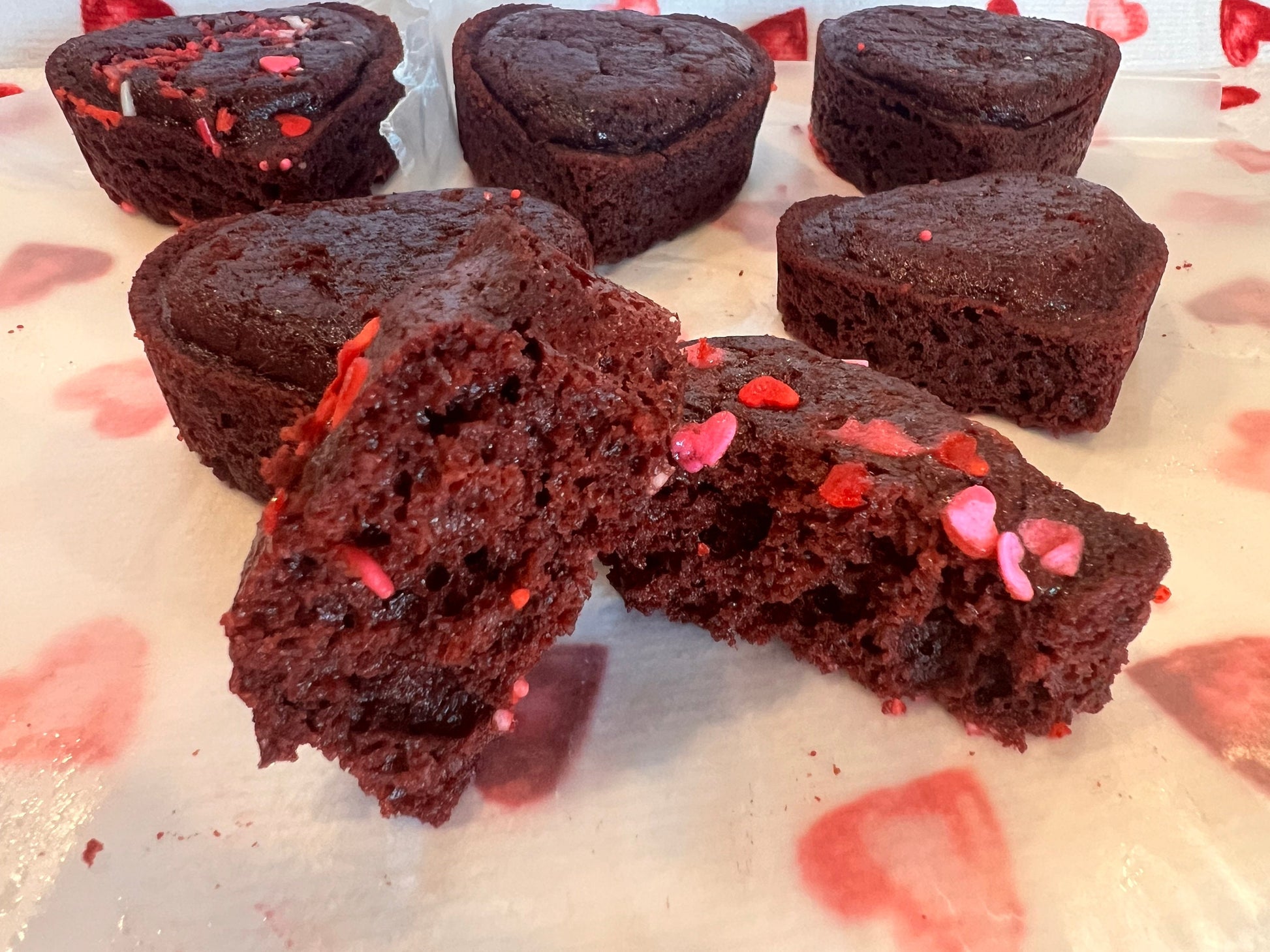 Keto/Gf Red velvet heart poppers