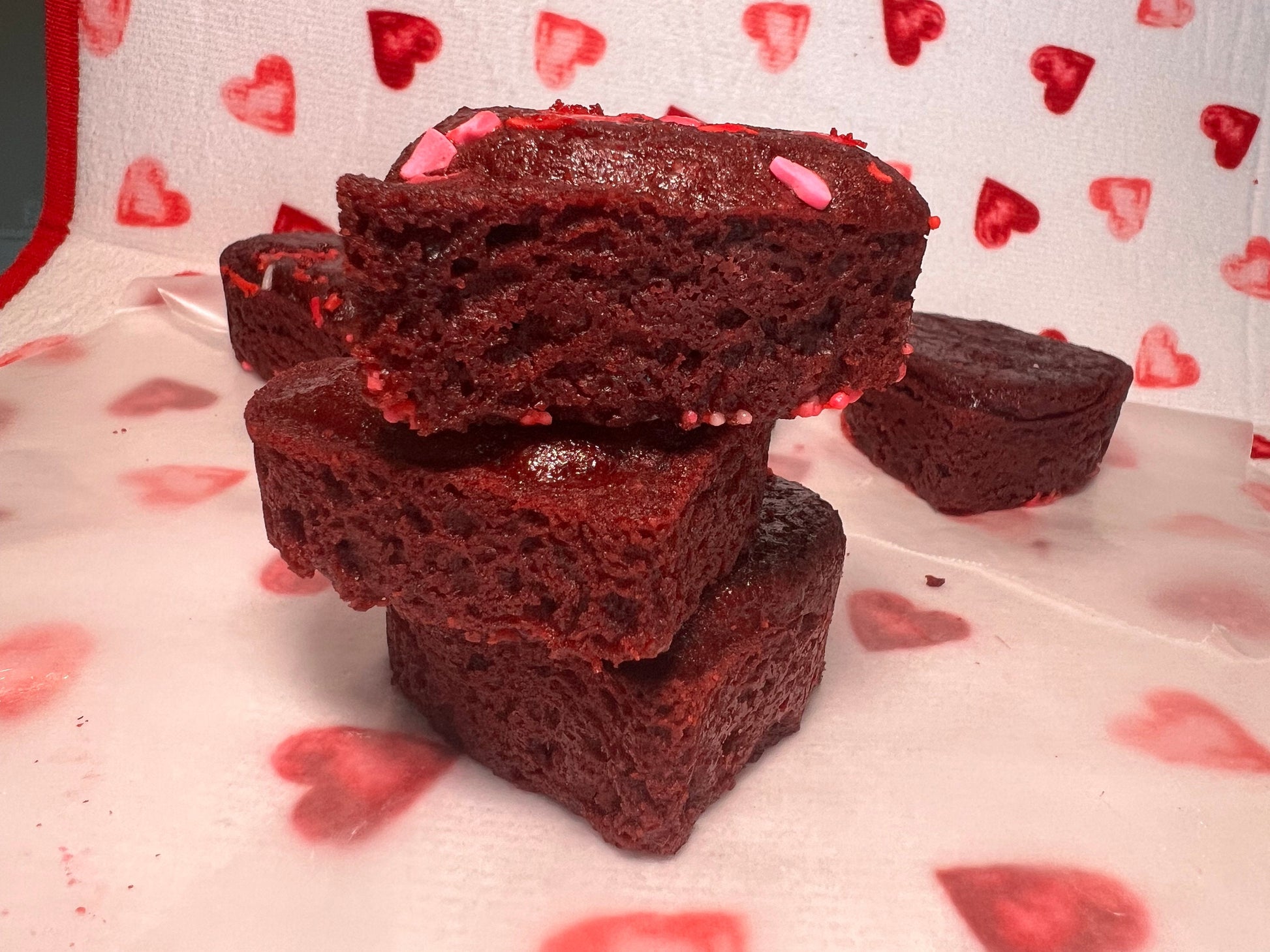 Keto/Gf Red velvet heart poppers