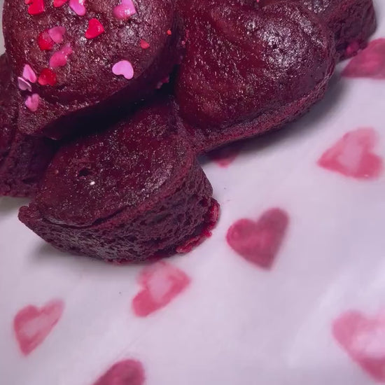Keto/Gf Red velvet heart poppers