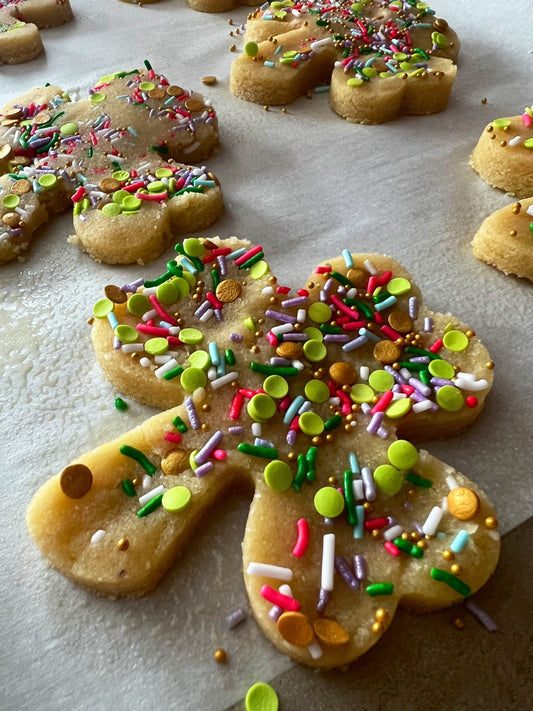 3g Net Carb KETO/GF Shamrock Sugar Cookies